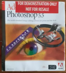 ADOBE PHOTOSHOP 5.5, SOFTWARE DE EDICIÓN DE IMÁGENES HEREDADO, TODAVÍA EN CAJA, SIN ABRIR - Imagen 1 de 5
