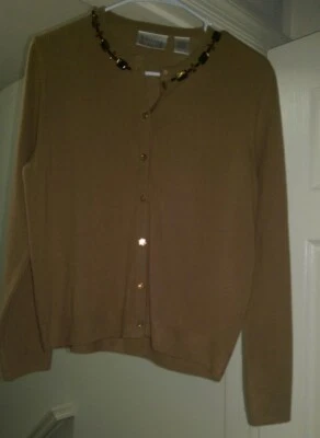 Hasting & Smith Mujer Suéter Camisa Top Blusa Talla M Mediana Marrón Foto 1 de 3