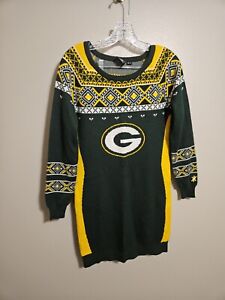 Green Bay Packers Women's Big Logo Sweater Green Dress Size Medium