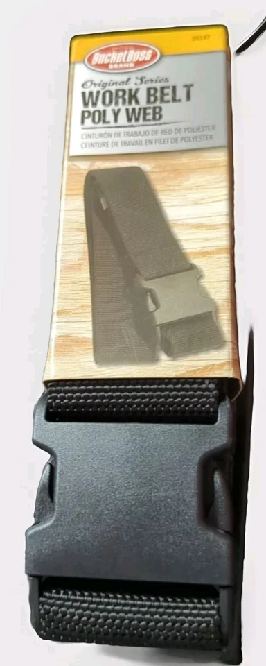 Bucket Boss 2" Wide, Poly Web Work Belt, Model 55147, Fits 21" to 56" Waists - Image 1 of 4