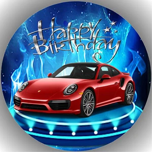 Colocador de tartas cumpleaños fiesta imagen de tartas fondant - oblea Porsche P1 - Imagen 1 de 1