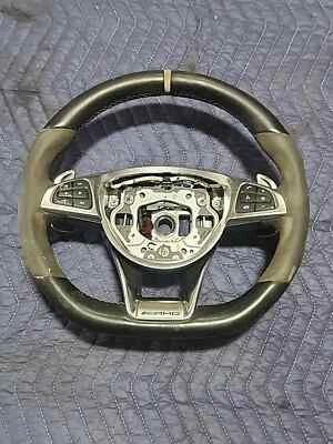 2015 - 2017 MERCEDES CLS63 S63 C218 AMG STEERING WHEEL W/PADDLE SHIFTERS #0022 - Image 1 of 4