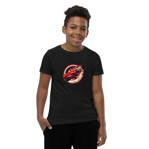 Cars Lightning McQueen Youth Short Sleeve T-Shirt - Picture 1 of 10