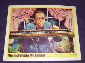Don Knotts rare signed orig lobby card The Incredible Mr. Limpett (1964) RARE - Picture 1 of 2