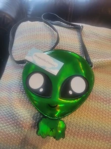 NWT 2012 Sleepyville Critters Shiney Green Alien Purse Handbag UFO Martian - Picture 1 of 7