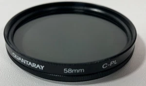 Quantaray 58mm C-PL Lens Filter Made in Japan Camera Accessory Black with Case - Picture 1 of 3