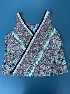 Mint Velvet Scarlet Print V Neck Vest Top Sz 18 - Picture 1 of 6
