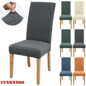 Stuhlbezug Stretch Stuhlhusse Blätter gedruckt Esszimmer Stuhlüberzug Hussen DE - Bild 1 von 33