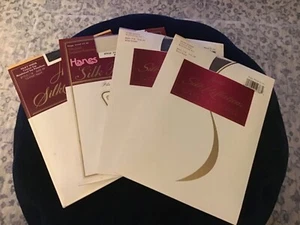 Vintage Hanes Silk Reflections Pantyhose Size EF NOS Navy, Pearl, Smoke, Taupe - Bild 1 von 1
