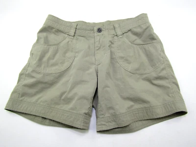 Pantalones Cortos de Senderismo Kuhl para Mujer 8 Beige Tostado Bolsillos Cortos con Cremallera Exterior Gorpcore Foto 1 de 4