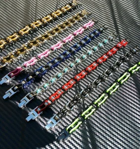 BRACELET CHAINE MOTO HARLEY CUSTOM CHOPPER BOBBER CAFE RACER HONDA 8 MODÈLES ... - Imagen 1 de 2