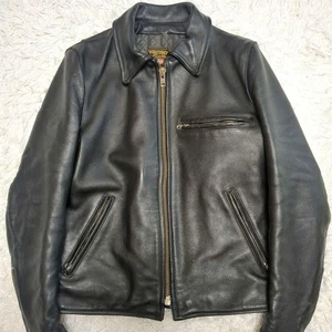 Vanson Single Riders Leather Jacket Cowhide Black Size40 Made in USA TYPE9D Used - Picture 1 of 11