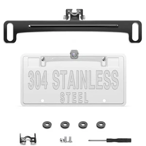 Universal Car Rear View Camera License Plate Bracket,Upgraded Full Stainless ... - Picture 1 of 8
