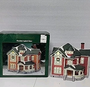 Vintage 1994 Dickens Andenken Weihnachten beleuchtetes Porzellanhaus!  - Bild 1 von 7