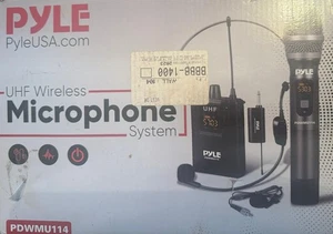 Pyle Wireless Mic System - Handheld & Headset Mics, Medium Diaphragm Lavalie - Picture 1 of 8