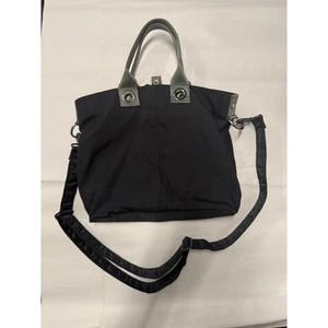 Extrem seltene Vintage PRADA Sport schwarz Nylon Beuteltasche Tasche grau Riemen Japan Markt - Bild 1 von 12