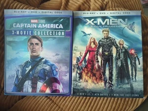 NEW X-MEN + Captain America 3-Film Collection Blu Ray DVD With Slipcovers - Picture 1 of 5