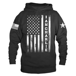 Charlie Kirk True Patriot Memorial US Flag Pullover Hoodie - Bild 1 von 10