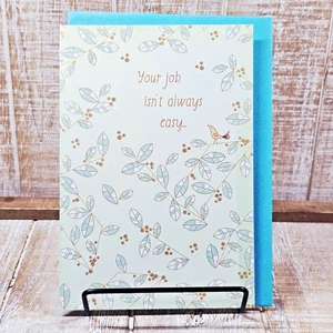 Hallmark Nurse's Day Grußkarte 5x7 grün Blumen Danke Unterstützung - Bild 1 von 8