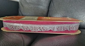 Wrights White Eyelet Lace 1" wide 13+ Yards 65% Polyester 35% Cotton New - Picture 1 of 3