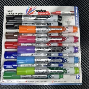 BIC GELITP121AST trocken abwischbarer Marker - breit/verschiedene Farben (12/Set) Neu - Bild 1 von 2