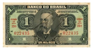 Billete de 1 mil Reis de Brasil 1923 P-110B XF/AU - Bonito color (64988) - Imagen 1 de 2