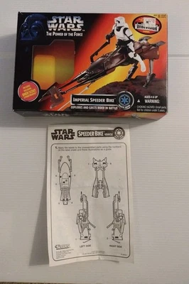 Star Wars POTF Imperial Speeder Bicicleta Motociclista Scout Caja e Instrucciones Solo Foto 1 de 4