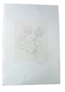 Lithographie Nummeriert E Sign. Mino Maccari Mit Stempel Druckerei Engel Lucca - Bild 1 von 6