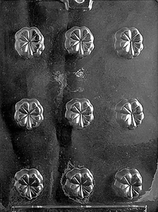 BS SMALL FOUR LEAF CLOVERS Chocolate Candy molds cake topper truffles shamrocks - Picture 1 of 1