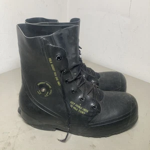 Gebrauchte BATA Militär Mickey Mouse kaltes Wetter Stiefel 13W schwarz Ventil N-F 3-78 - Bild 1 von 11