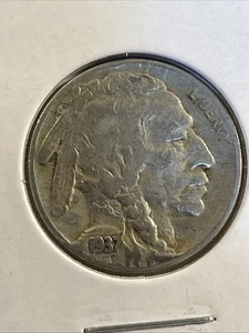 1937-S 5C Buffalo Nickel F5519 - Picture 1 of 2