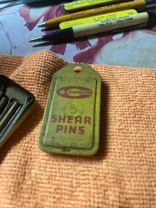 Vintage Cosom Tin of #5 Shear Pins (5) & 5 Cotter Pins - Picture 1 of 2