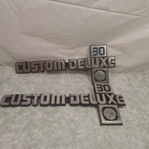 Chevy OEM 1981-1987 Pickup Truck Custom Deluxe 30 Fender Emblem Badge X2 Read - Picture 1 of 16