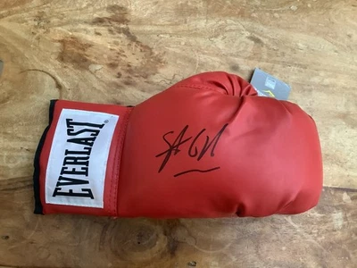 Signed Steve Collins red Everlast Bd boxing Glove - Genuine Hand Signed - Image 1 of 3
