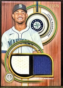 Julio Rodriguez 2025 Topps Tribute 72/75 Dual Relics Patch #DR-JR Seattle - Bild 1 von 2