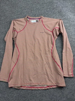 Camisa Columbia Feminina XL Omni-Heat Listrada Manga Longa Camada Base Top AL6689 - Imagem 1 de 4