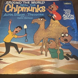 Around The World with The Chipmunks LP Album Vinyl Record - Imagen 1 de 10