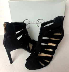 Jessica Simpson Careyy Black Suede Sandal Womens sz 8M New in box - Picture 1 of 7