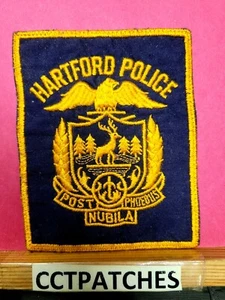 VINTAGE HARTFORD, CONNECTICUT POLICE BLACK SHOULDER PATCH CT - Picture 1 of 2