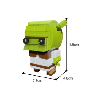 Sh-rek Green Monster Brick-headz de película de comedia 128 piezas conjunto de bloques de construcción - Imagen 1 de 2