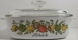 Corning Ware - L'enchalote A-1-B - 1QT. with Pyrex Lid A7C - Casserole Dish  - Picture 1 of 10