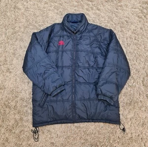 Vintage Umbro Jacket Mens 2XL XXL Blue Puffer Quilted Football Down Long Winter - Picture 1 of 11