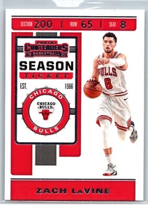 2019-20 Panini Contenders Zach LaVine Chicago Bulls Season Ticket #100 - Picture 1 of 2