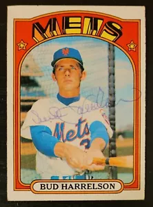 1972 TOPPS BASEBALL BUD HARRELSON METS # 53 - ORIGINAL AUTOGRAPH  - Bild 1 von 2