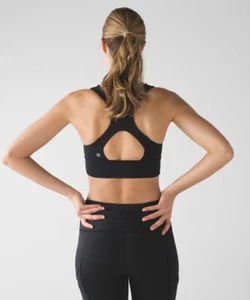 NEW LULULEMON RUN STUFF YOUR BRA (LONG LINE) BLACK SIZE 4 $58.00 - Picture 1 of 4