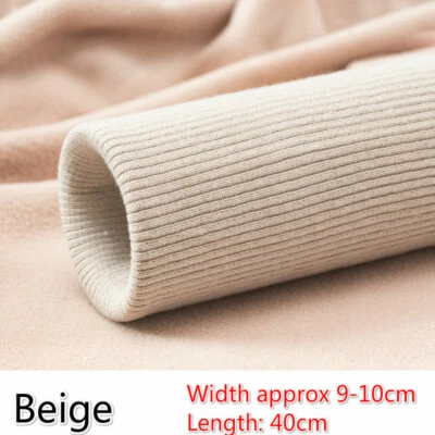 Cotton Thick Knit Rib Fabric Stretch Jacket Cuff Neckline Waistband Rib Trim - Image 1 of 4