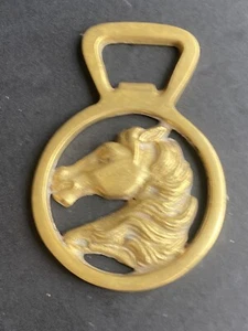 Brass Horse Head Bottle Opener Paperweight Vintage Decor  3 3/4” - Bild 1 von 4