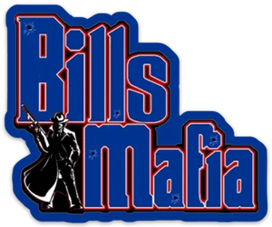 Buffalo Bills Bills Mafia Gangster Silhouette & Bullet holes logo Die-cut MAGNET - Picture 1 of 1