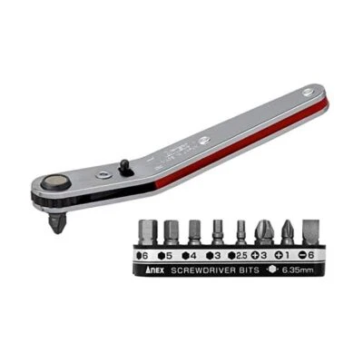 ANEX Bent-up Head Offset Ratchet Drivers Bits 9-pcs No. 429 JP - Image 1 of 4