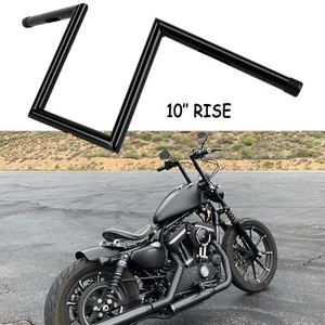10" Rise 1" Z-Bar Ape Hanger Handlebar For Harley Sportster Iron XL 883 1200 48 - Picture 1 of 13